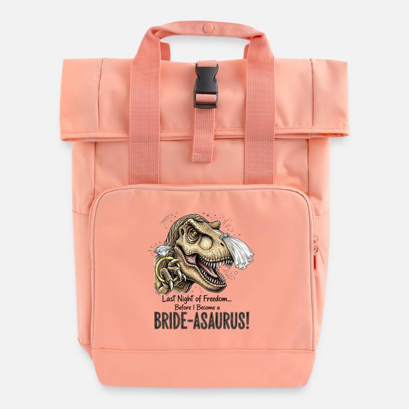 Bride-aurus : Nuit nuptiale Dino - Sac à dos Roll Top à deux anses - rose liberty