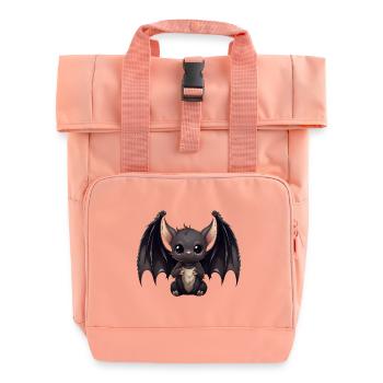 Süße Fledermaus Kawaii Engel Comic - Rolltop Rucksack mit zwei Griffen - Chintzrosa - Vorne