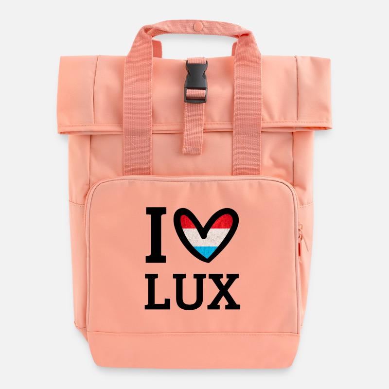 Ich liebe Lux - Rolltop Rucksack mit zwei Griffen - Chintzrosa