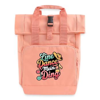 Line Dance mein Hobby - mein Ding - Rolltop Rucksack mit zwei Griffen - Chintzrosa - Vorne