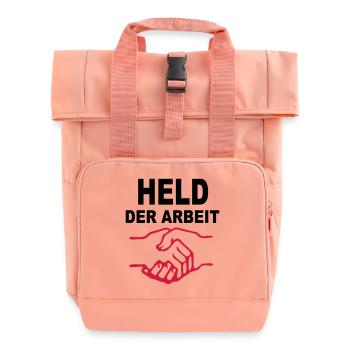 Held der Arbeit - Rolltop Rucksack mit zwei Griffen - Chintzrosa - Vorne