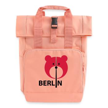 Berlin - Roll Top Backpack with Two Handles - chintz rose - Front