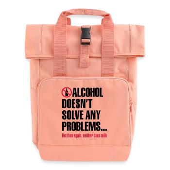 L'alcool ne résout pas les problèmes ... Mais - Sac à dos Roll Top à deux anses - rose liberty - Devant