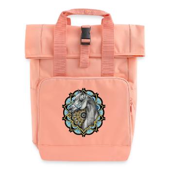 Best in Show - Roll Top Backpack with Two Handles - chintz rose - Front