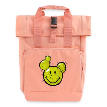 Smiley Cactus - Rolltop Rucksack mit zwei Griffen - Chintzrosa - Vorne
