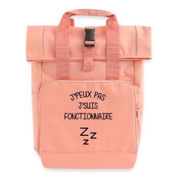 Official Public Service Beamte Fonctionnaire - Roll Top Backpack with Two Handles - chintz rose - Front