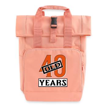 40 years old forty birthday - Rolltop Rucksack mit zwei Griffen - Chintzrosa - Vorne