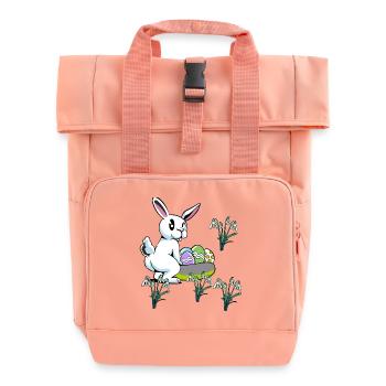 Enfant Enfants Tout-petit Bébé Oeufs Pâques Lapin Fleurs - Sac à dos Roll Top à deux anses - rose liberty - Devant