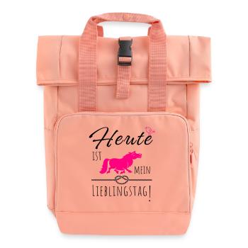 Heute ist mein Lieblingstag! - Rolltop Rucksack mit zwei Griffen - Chintzrosa - Vorne