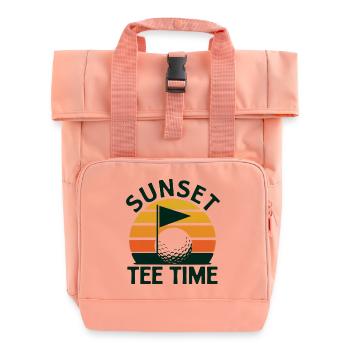 Golf Golfen Retro - Rolltop Rucksack mit zwei Griffen - Chintzrosa - Vorne