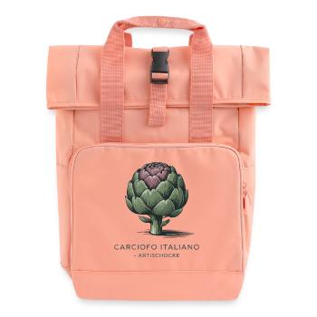 Carciofo Italiano – Artischocke - Rolltop Rucksack mit zwei Griffen - Chintzrosa - Vorne