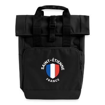 Bouclier de Saint-Étienne France - Sac à dos Roll Top à deux anses - noir - Devant