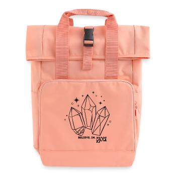 believe.in.YOU - Rolltop Rucksack mit zwei Griffen - Chintzrosa - Vorne
