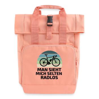 Homme Sieht Mich Selten Cyclisme de route drôle - Sac à dos Roll Top à deux anses - rose liberty - Devant