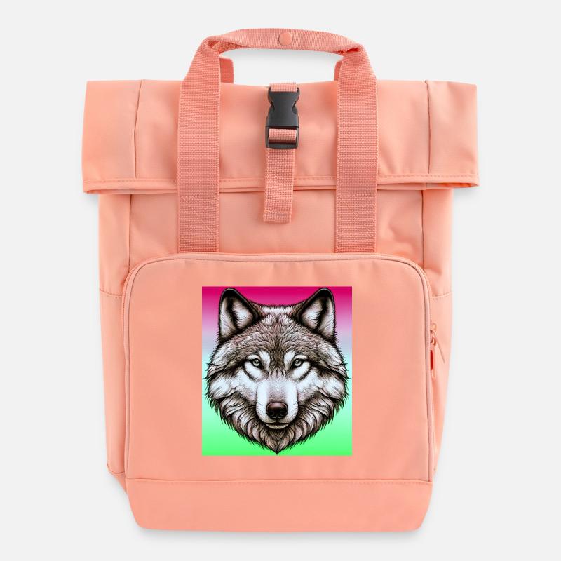 Wolf - Rolltop Rucksack mit zwei Griffen - Chintzrosa