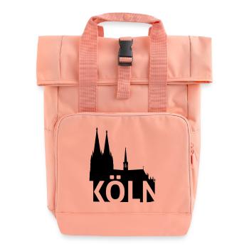 Kölner Dom - Roll Top Backpack with Two Handles - chintz rose - Front