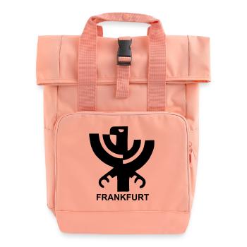 ffm crest - Roll Top Backpack with Two Handles - chintz rose - Front