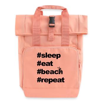 sommeil répétition plage manger xx - Sac à dos Roll Top à deux anses - rose liberty - Devant