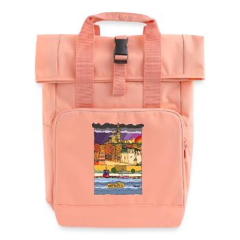 Marseille mon amour - Sac à dos Roll Top à deux anses - rose liberty - Devant