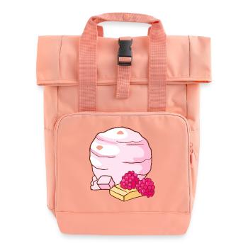 Himbeer Eis Speiseeis Eiskrem Eiscreme Kugeleis - Rolltop Rucksack mit zwei Griffen - Chintzrosa - Vorne