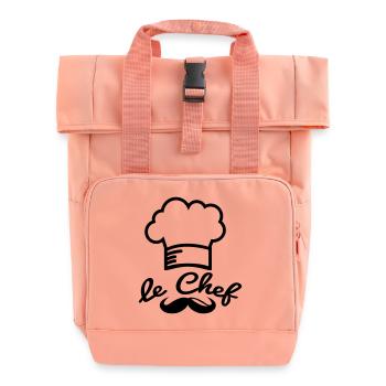le_chef_f1 - Sac à dos Roll Top à deux anses - rose liberty - Devant