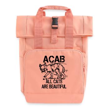all cats are beautiful acab - Rolltop Rucksack mit zwei Griffen - Chintzrosa - Vorne