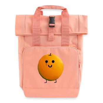 Orange - Rolltop Rucksack mit zwei Griffen - Chintzrosa - Vorne