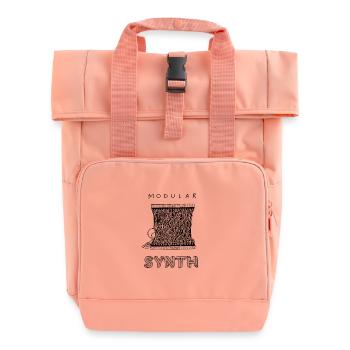 Modular Synth Monochrome - Rolltop Rucksack mit zwei Griffen - Chintzrosa - Vorne