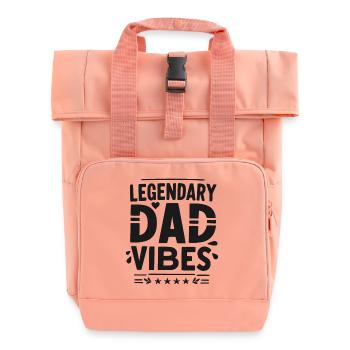 Legendäre Dad-Vibes - Rolltop Rucksack mit zwei Griffen - Chintzrosa - Vorne