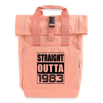 Straight Outta 1983 Anniversaire 1983 Né en 1983 - Sac à dos Roll Top à deux anses - rose liberty - Devant