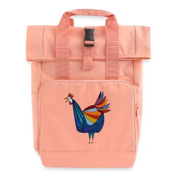 Huhn  - Rolltop Rucksack mit zwei Griffen - Chintzrosa - Vorne