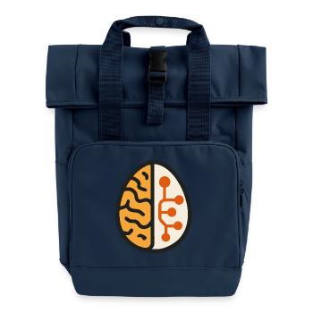 ai Humor Meme Gen Künstliche Intelligenz - Rolltop Rucksack mit zwei Griffen - Navy - Vorne