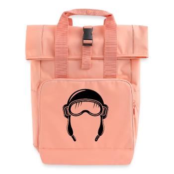 Aviator hood - Roll Top Backpack with Two Handles - chintz rose - Front