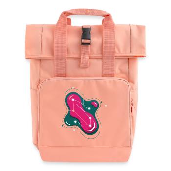 Constellation Bright Rose - Roll Top Backpack with Two Handles - chintz rose - Front