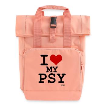 i love my psy - Rolltop Rucksack mit zwei Griffen - Chintzrosa - Vorne