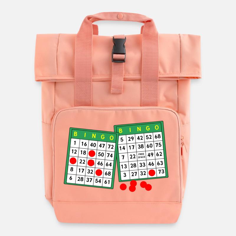 bingo - Roll Top Backpack with Two Handles - chintz rose