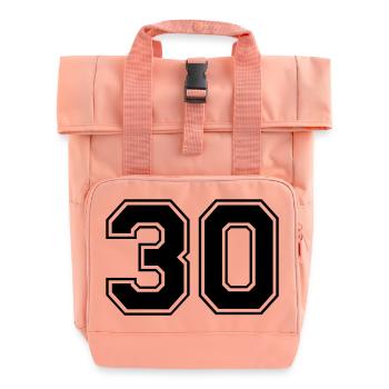 30 - Roll Top Backpack with Two Handles - chintz rose - Front