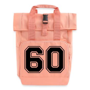60 - Roll Top Backpack with Two Handles - chintz rose - Front