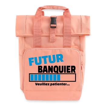 futur banquier - Sac à dos Roll Top à deux anses - rose liberty - Devant