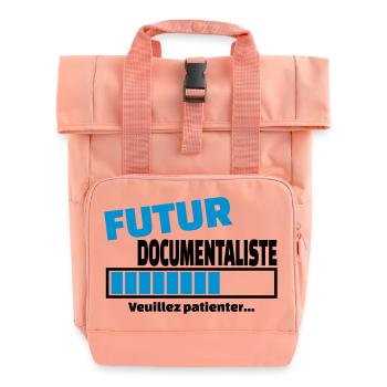 futur documentaliste - Sac à dos Roll Top à deux anses - rose liberty - Devant