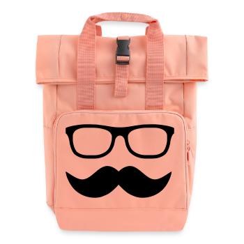 moustache - Sac à dos Roll Top à deux anses - rose liberty - Devant