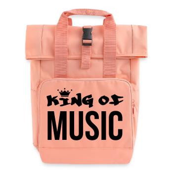 Musik / Musiker / Music / Musician - Rolltop Rucksack mit zwei Griffen - Chintzrosa - Vorne