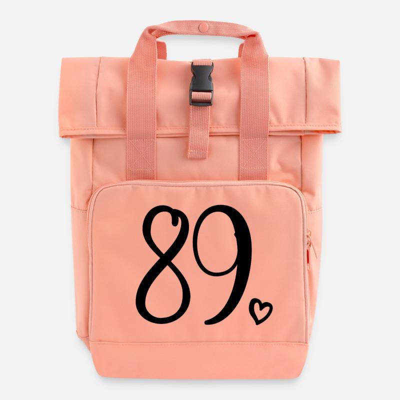 Mignon numéro 89, 89 ans, cadeau de 89e anniversaire - Sac à dos Roll Top à deux anses - rose liberty