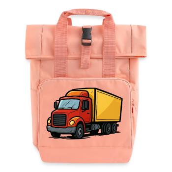 Bande dessinée de camion - Sac à dos Roll Top à deux anses - rose liberty - Devant
