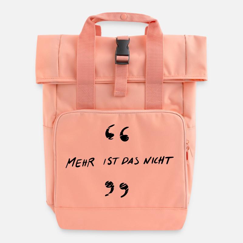 Mehr ist das nicht - Rolltop Rucksack mit zwei Griffen - Chintzrosa