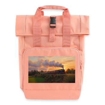 Sunset Steam Train - Rolltop Rucksack mit zwei Griffen - Chintzrosa - Vorne