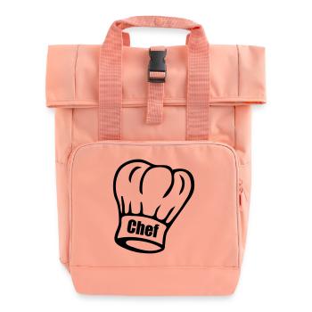 Chef - Roll Top Backpack with Two Handles - chintz rose - Front