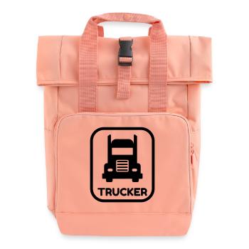 Trucker LKW Fahrer Routier Truck Camion Transport - Roll Top Backpack with Two Handles - chintz rose - Front