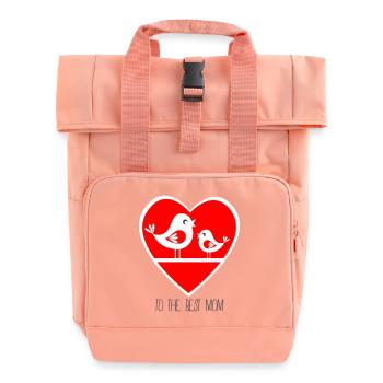 Mother’s Day - Roll Top Backpack with Two Handles - chintz rose - Front