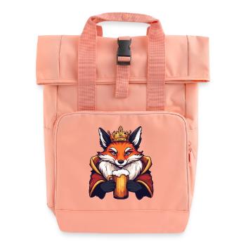 Fuchs Bier Lustig - Rolltop Rucksack mit zwei Griffen - Chintzrosa - Vorne